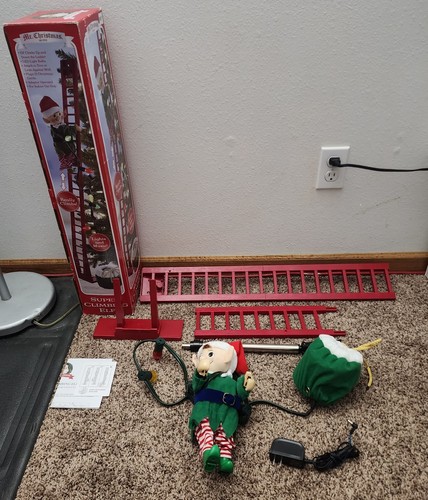 Mr. Christmas Super Climbing Elf Lights And Music Plays 15 Carols 43" Tall - Picture 2 of 10