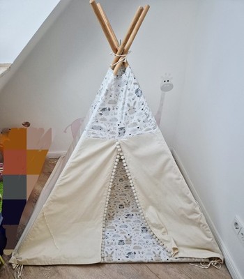Tipi Zelt für Kinder | Baumwollsegeltuch Tippi Kinderzelt