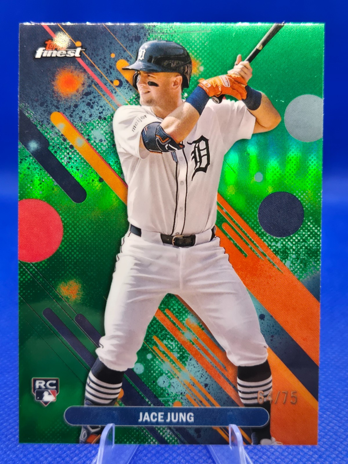 2025 Topps Finest Jace Jung RC Green Refractor 64/75 Common #29