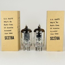 Tested Matched Pair 1944 RCA JRC 9003 Tubes VT-203 and Boxes Codes H3E a