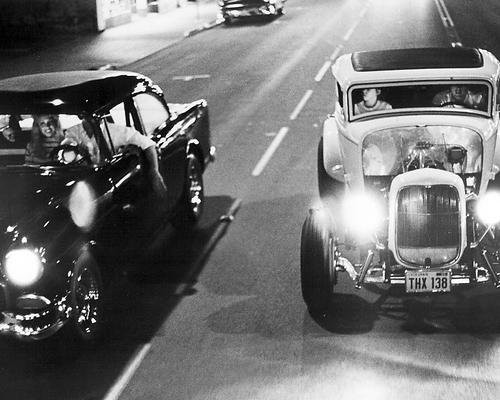 American Graffiti '32 Ford Coupe races Falfa's '55 Chevy down