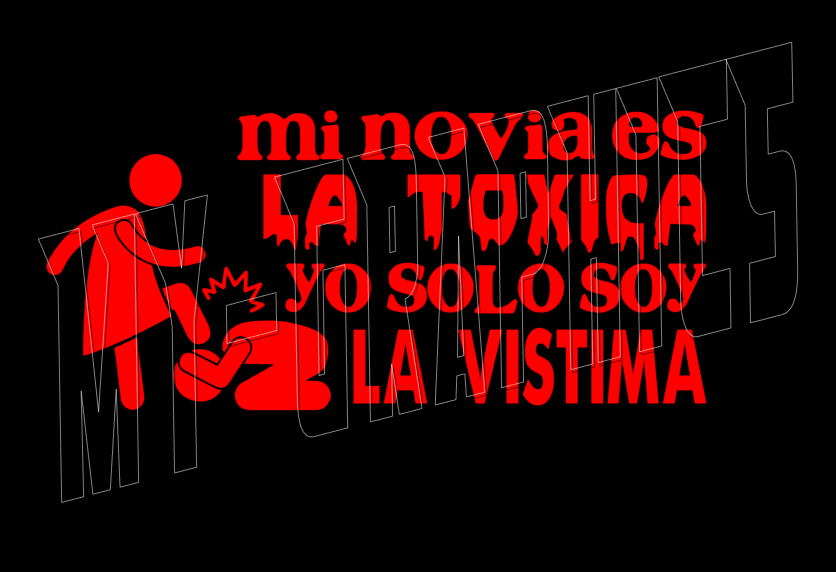 LA VISTIMA Y LA NOVIA TOXICA STICKER DECAL DE VINILO ROJO 11