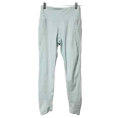 DANSKIN size small shirred 7/8 legging aqua flow wicking moisture control 4 way