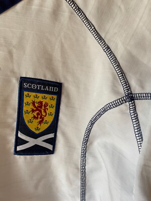 Maillot Extérieur Écosse 2003-2005 – Diadora, Blanc, Adulte XS, Vintage