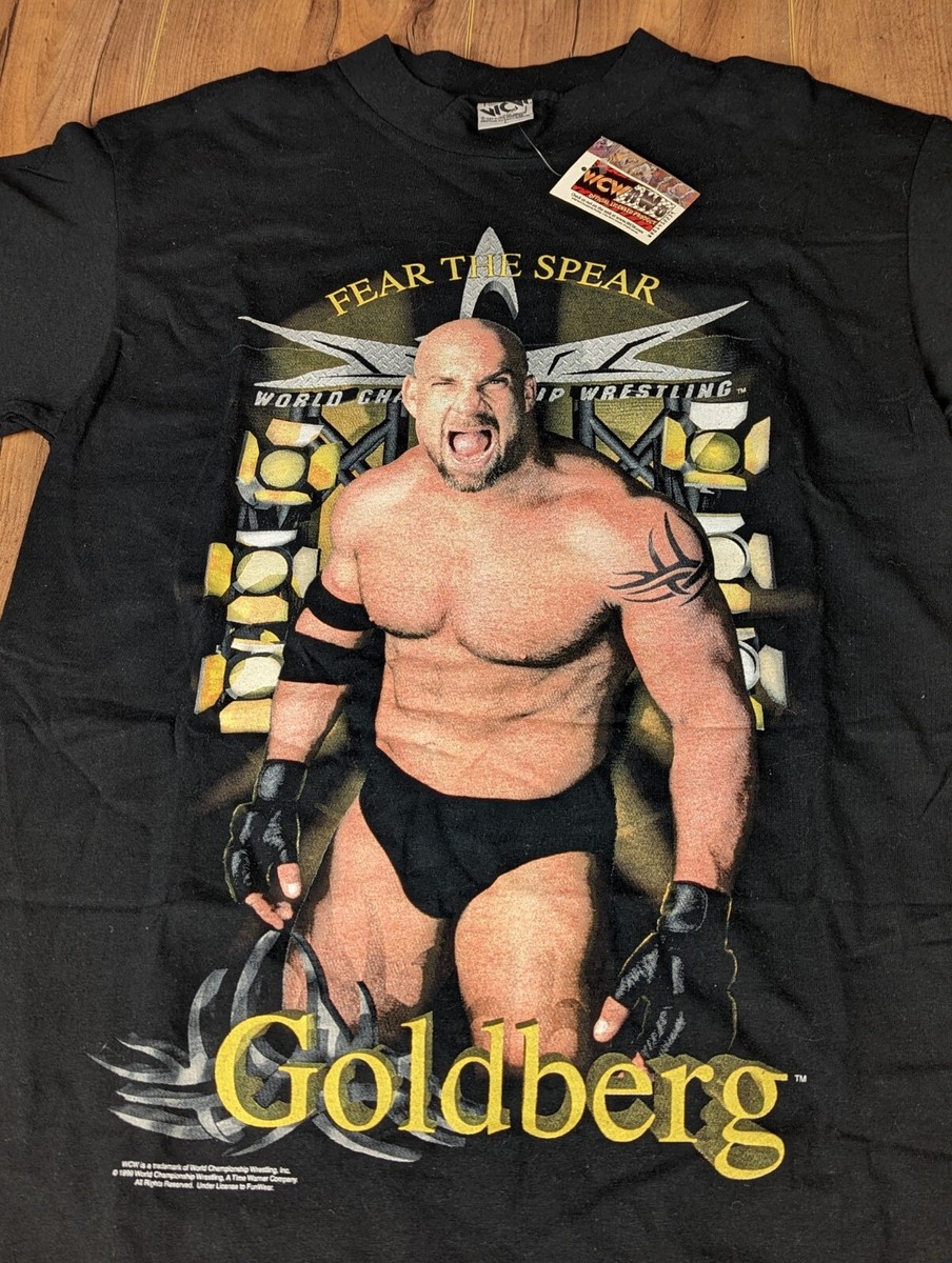 NWT RARE Vintage 90s Goldberg Wrestling Rap TEE Shirt L WCW