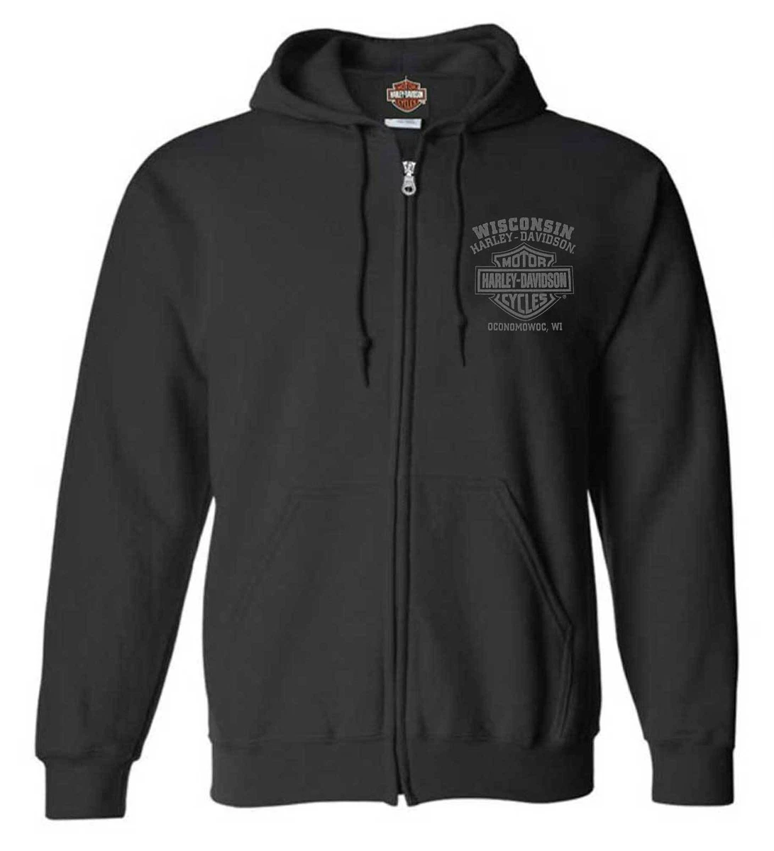 harley davidson zip up hoodie products for sale | eBay