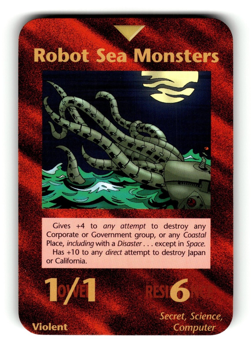 Robot Sea Monsters Card Limited INWO Illuminati New World Order | eBay