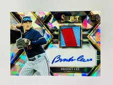 Brooks Lee 2023 Panini Select SP RC RPA Cracked Ice Rookie Patch Auto /23 Twins