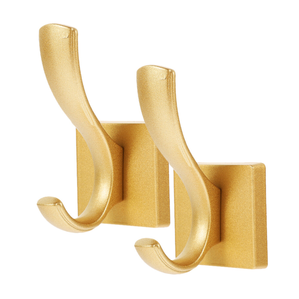 2pcs Wall Hanging Hook Metal Coat Hook Towel Hanging Hook Bedroom Wall