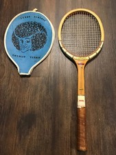 Vintage Rawlings Thunderbird Tennis Racket w/ vintage Lenny Schloss cover retro 