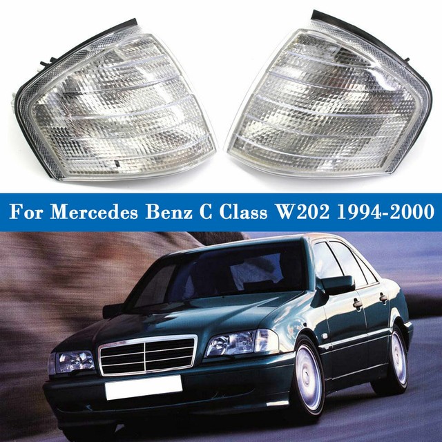 Clear Corner Turn Signal Lights Lamp Pair For 199400 Mercedes Benz C