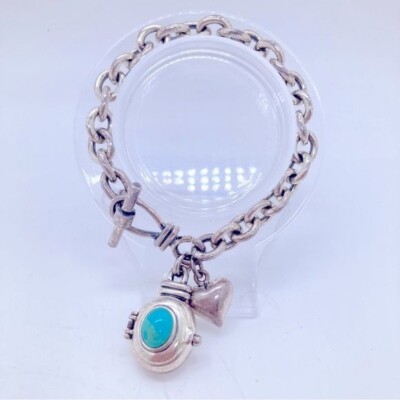 Metropolitan by Ecclissi Watch Charm Bracelet Silver Tone Untested Heart Accent One Heart Color Charm Bracelet - Brighton main image 4
