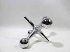 Midcentury Chrome Jack Jax Bookend Design Line Bill Curry Era