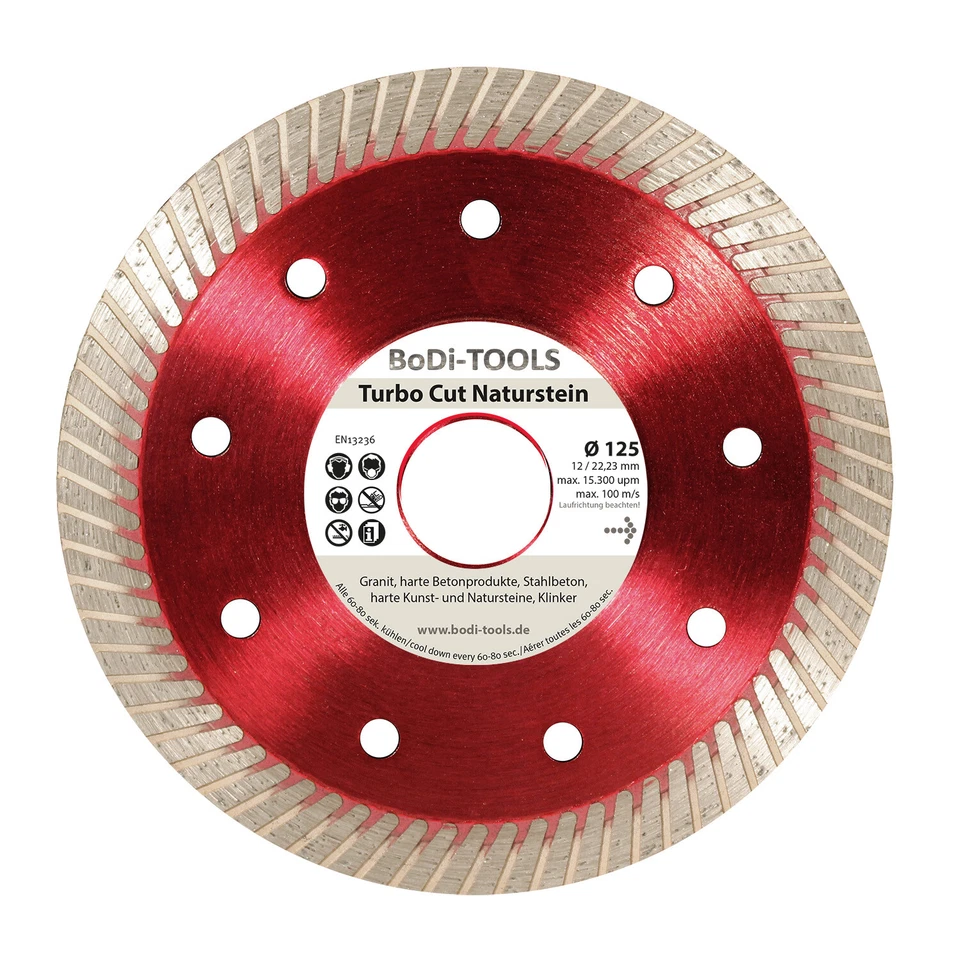 BODI-TOOLS Diamanttrennscheibe Fliesen 115 / 125 Premium Trennscheiben für Feinsteinzeug