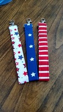 Set of 3 handmade fabric keychains