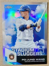 2021 Topps Chrome NPB SL-16 Po-Jung Wang Refractor Stadium Sluggers Nippon