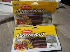 2 Packs Berkley 4" Power Worms Soft Fishing PowerBait Red Shad Color