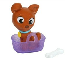 Barbie Doll Pet Puppy Dog with Bone and Basket Mattel