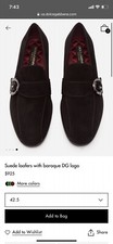 Dolce & Gabbana Suede loafers with baroque DG logo size 9 1/2