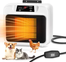 600W Dog House Heater, Pet Heater W Time Setting (2 4 8 H) Dog Heater for outsid
