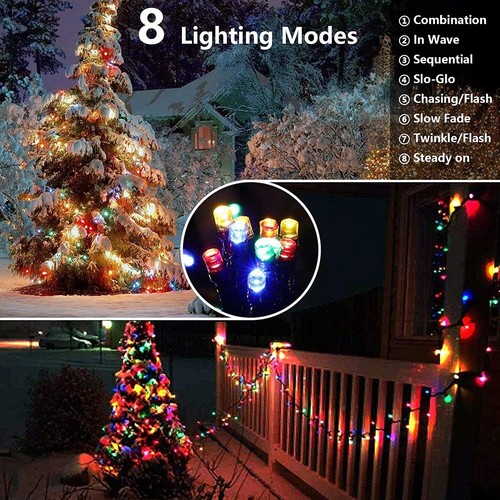 Solar Fairy String Lights 100/200/500 LED Garden Outdoor Christmas Party Decor - Picture 4 of 41