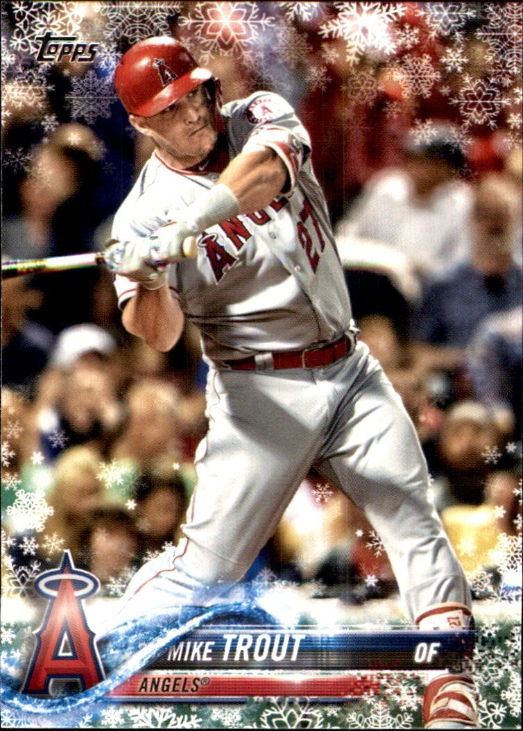 Mike Trout 2018 Topps Walmart HOLIDAY SNOWFLAKE #HMW100 CALIFORNIA ANGELS