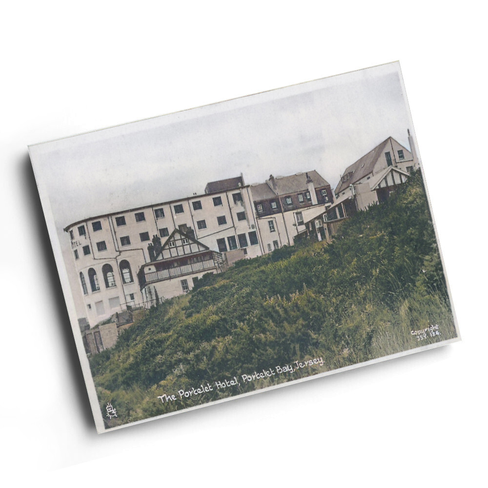 A4 PRINT Vintage Channel Islands Portelet Hotel, Portelet Bay