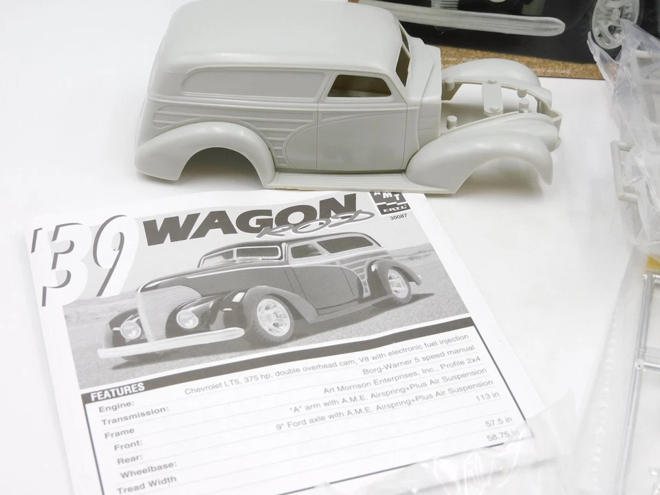 AMT Ertl '39 Wagon Rod 1/25 vintage car plastic kit 30087 w box - Immagine 3 di 4