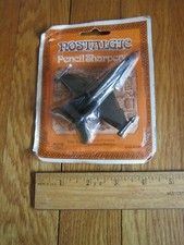 Vtg Die-Cast Metal Fighter Aircraft Missile Dual Engine Jet Pencil Sharpener