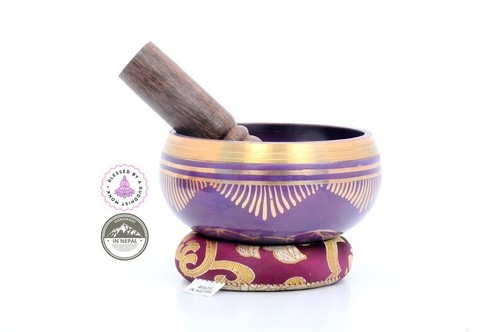 Singing Bowl set of 5-Tibetan Chakra Balancing Yoga Bowls-Healing Set-Case Bag - Picture 5 of 7