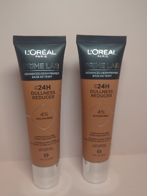  Lot of 2   L'Oreal Prime Lab Base de teint Primer Reducer corrects even tone 