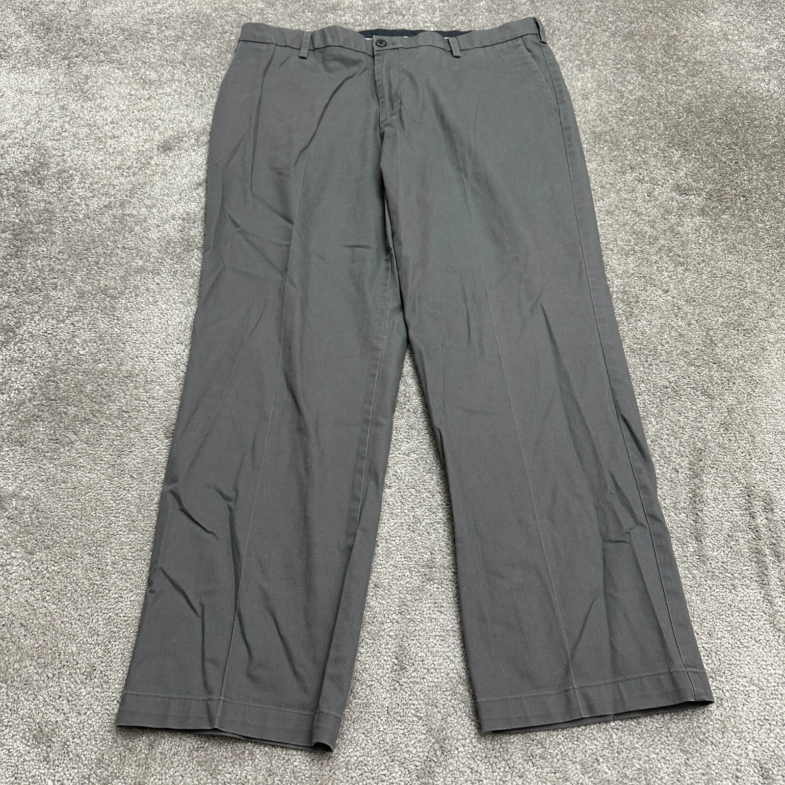 Dockers Classic Fit Signature Khaki Pants Mens 40x32 Gray Straight Leg Workwear