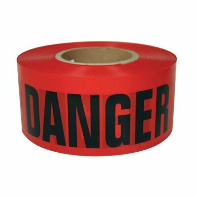 RK High-Visibility Safety Barricade Danger Tape, CautionTape 3'' x 1000Feet 