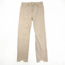 Loft High Rise Straight Beige Jeans Womens 4 Denim Cut-Offs