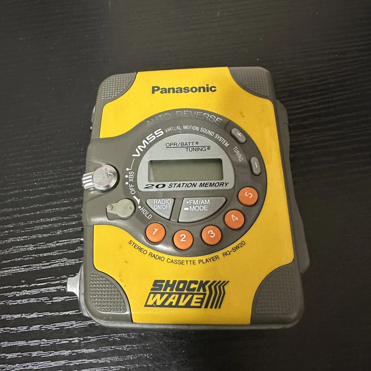 Vintage 1995 Panasonic Shock Wave RQ-SW20 Cassette Player works