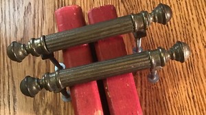 Vintage  solid brass quality  furniture hardware Pulls Desk Handles