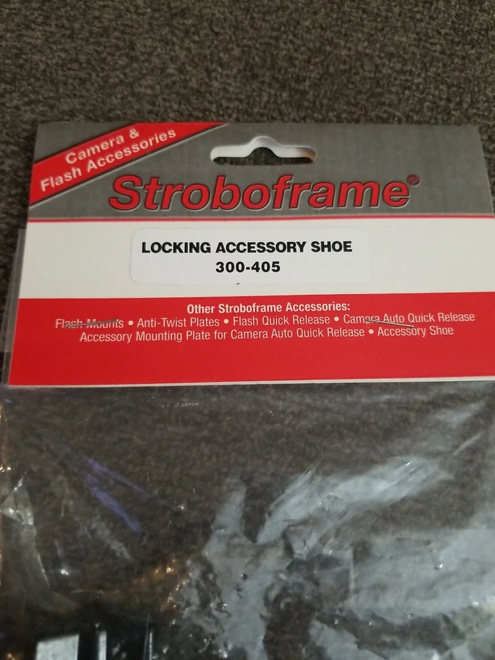 Stroboframe locking accessory shoe. USA made. Tiffen. Cat No 300-405. NOS. Q4 - Image 3 of 4
