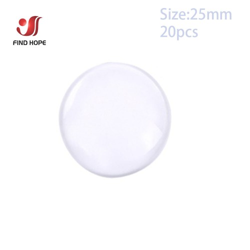 Round Flat Back Transparent Clear Glass Dome Cabochon Jewelry Making Wholesale - Picture 20 of 22