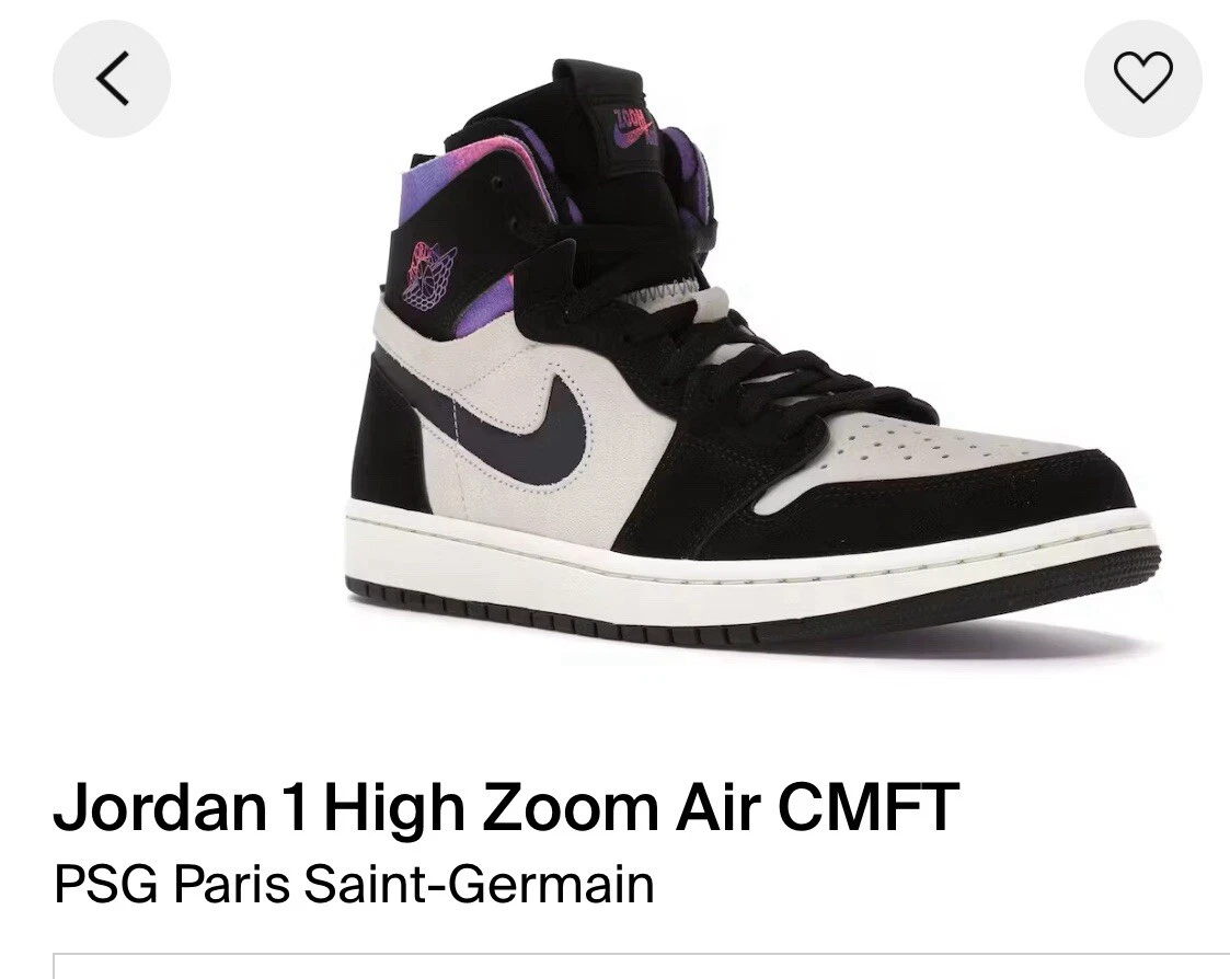 Size 12 - Jordan 1 High Zoom Comfort x Paris Saint-Germain 2021 | eBay