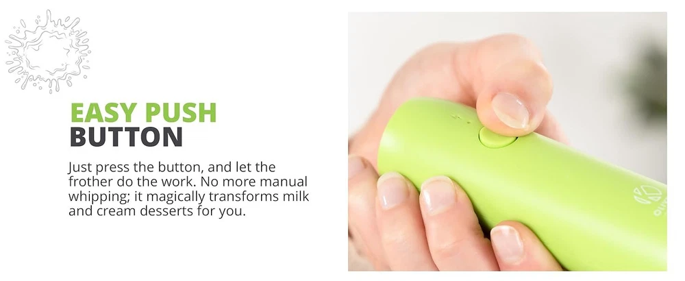 Milk Frother Wireless Rechargeable - Milk, Coffee, Cappuccino & more! USB-C