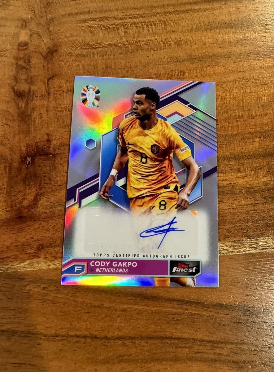 22-23 Topps Stadium CODY GAKPO 直筆サインカード Cody Gakpo 2023 Topps Finest UEFA 2024 Euro Auto Autograph