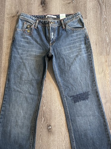 NWT Tommy Hilfiger Jeans Womens Size 8 Blue Denim Pants 32x32” Vintage 2002 - Afbeelding 5 van 24