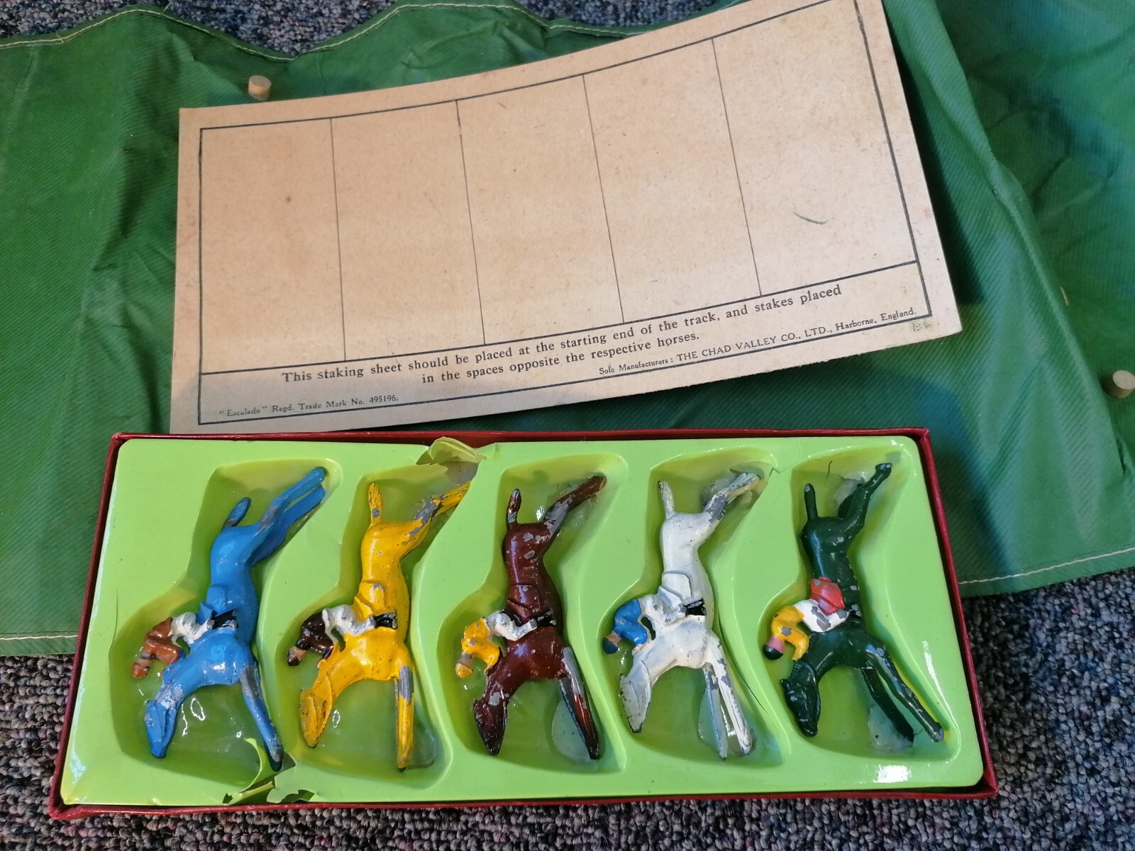 Vintage Escalado Table Top Horse Racing Game eBay