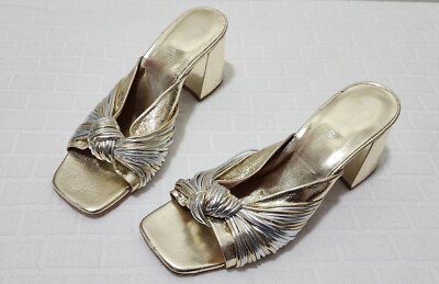 JEFFREY CAMPBELL Melonger Women's Size 10 Gold Sandals - Main Image