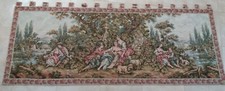 Arazzo Francese Vintage da parete cm.250x115 Scena di giardino di villa antica