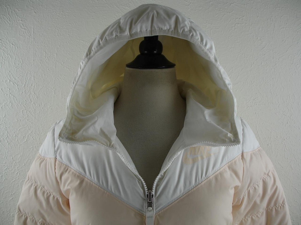 Women's S Nike Windrunner Reversible Down Jacket Hoodie White