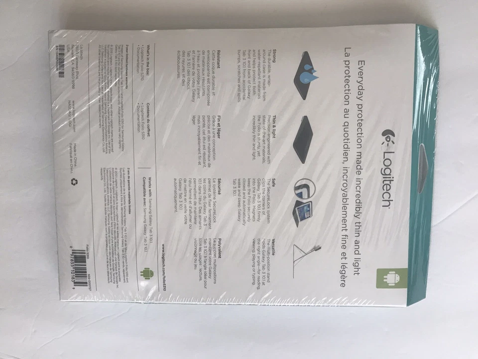 LOGITECH Folio Protective Case Gray for SAMSUNG Galaxy Tab 3 10.1 inch Tablet - Image 3 of 3