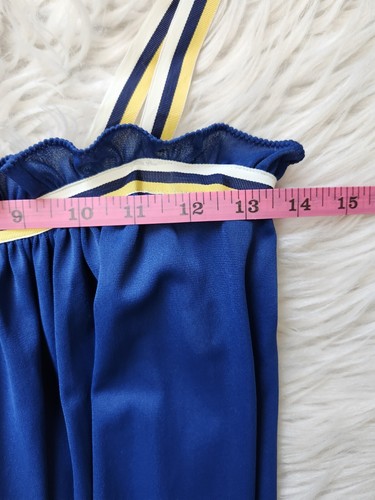 Vtg GOSSARD ARTEMIS Nightgown Lingerie Dress Sleeveless Sz Petite Blue Yellow - Picture 6 of 8