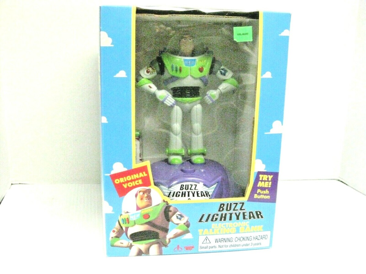 1995 Toy Story Buzz Lightyear Electronic Talking Bank Thinkway