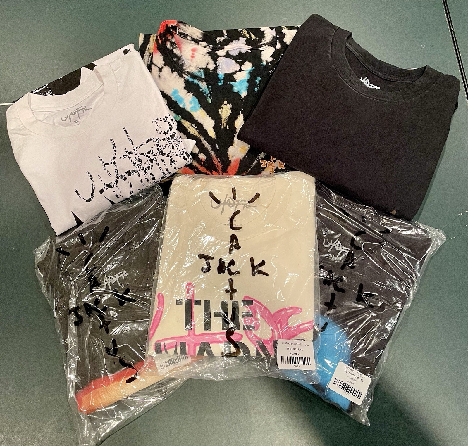 Travis Scott Utopia & Highest In The Room Tee Shirts XL